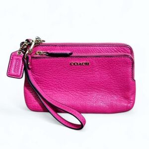 Coach Pink Leather Wristlet